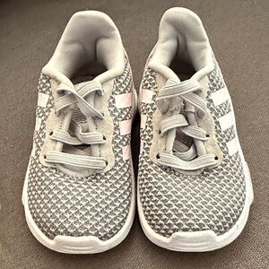 Adidas Baby Gray and Pink Slip On Sneakers
